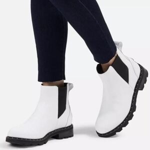 Sorel White Lug Sole Studded Lennox Boots sz 8.5
